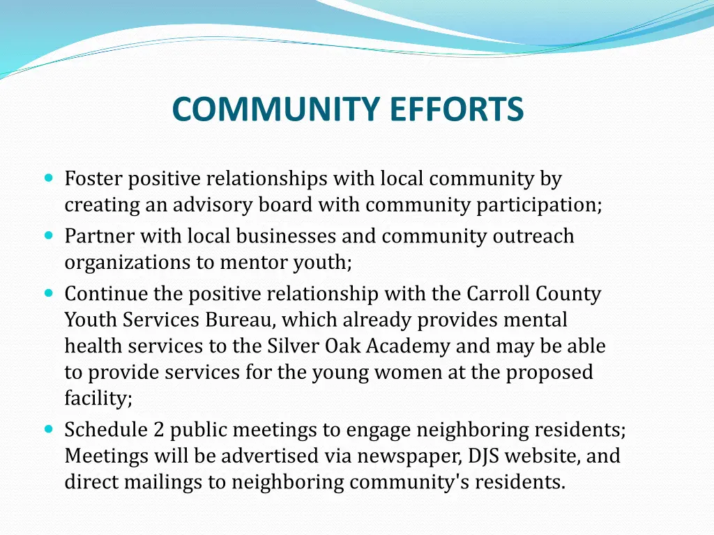 community efforts