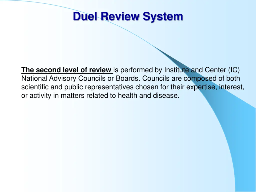 duel review system
