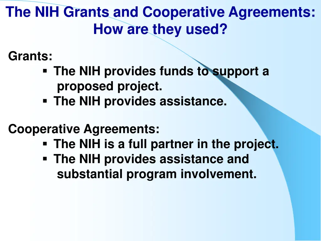 the nih grants and cooperative agreements