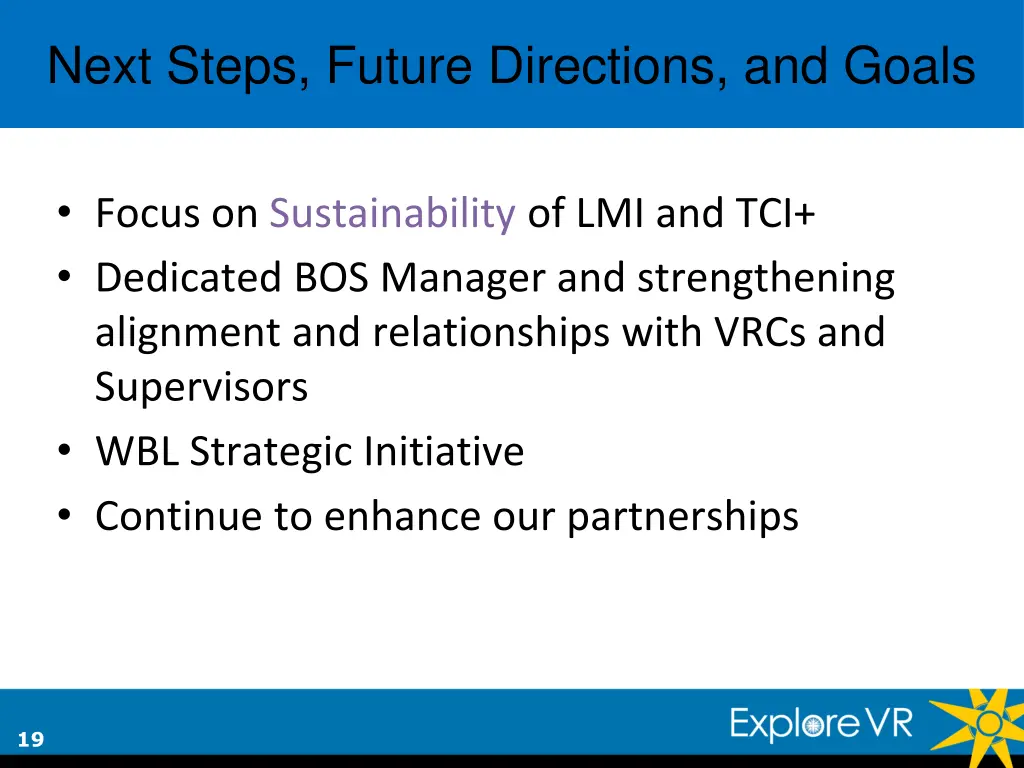 next steps future directions and goals