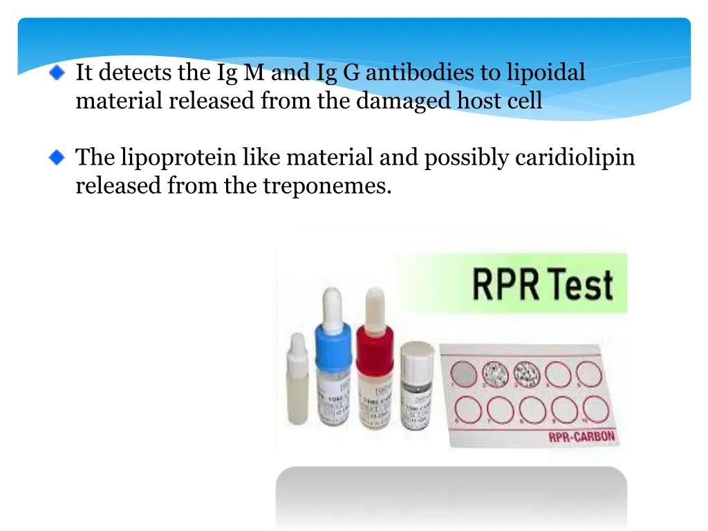 it detects the ig m and ig g antibodies