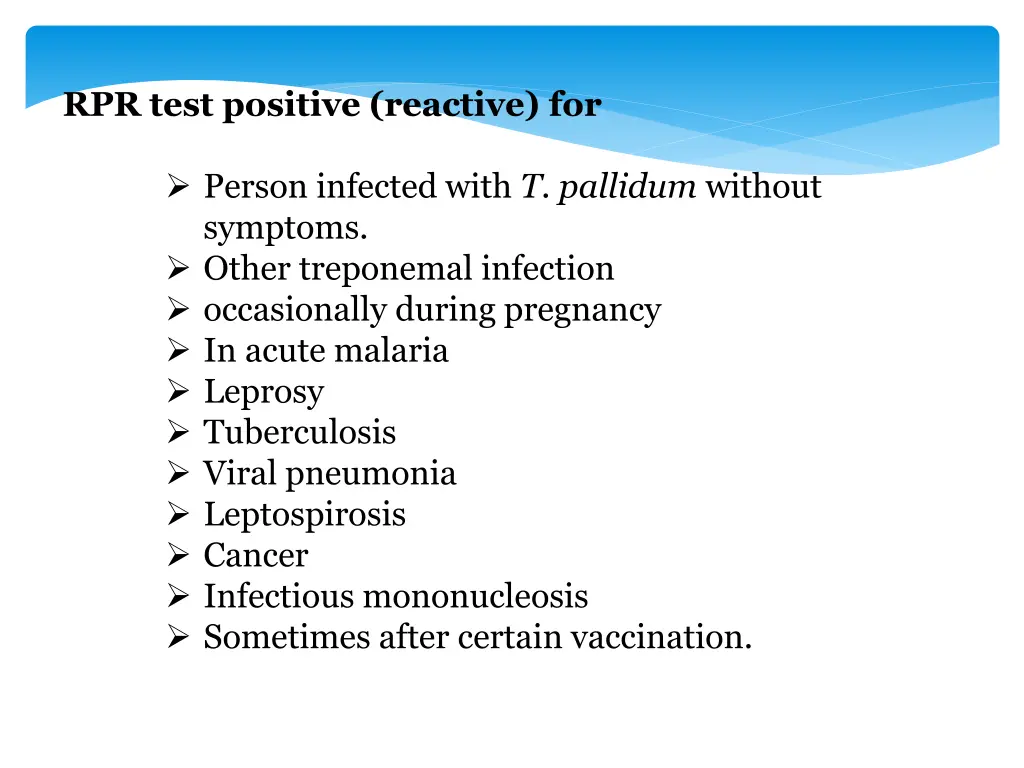 rpr test positive reactive for