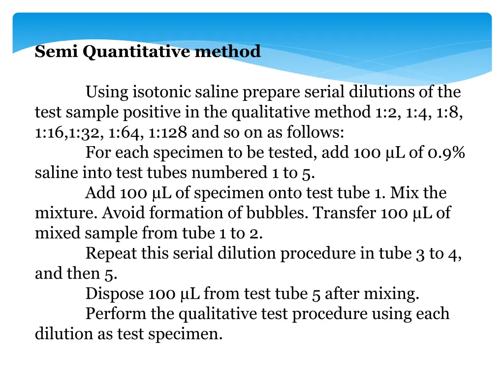 semi quantitative method