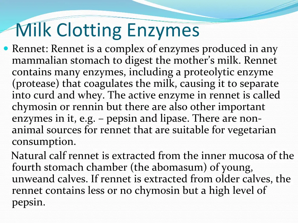 milk clotting enzymes rennet rennet is a complex