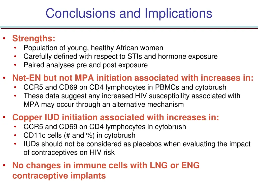 conclusions and implications