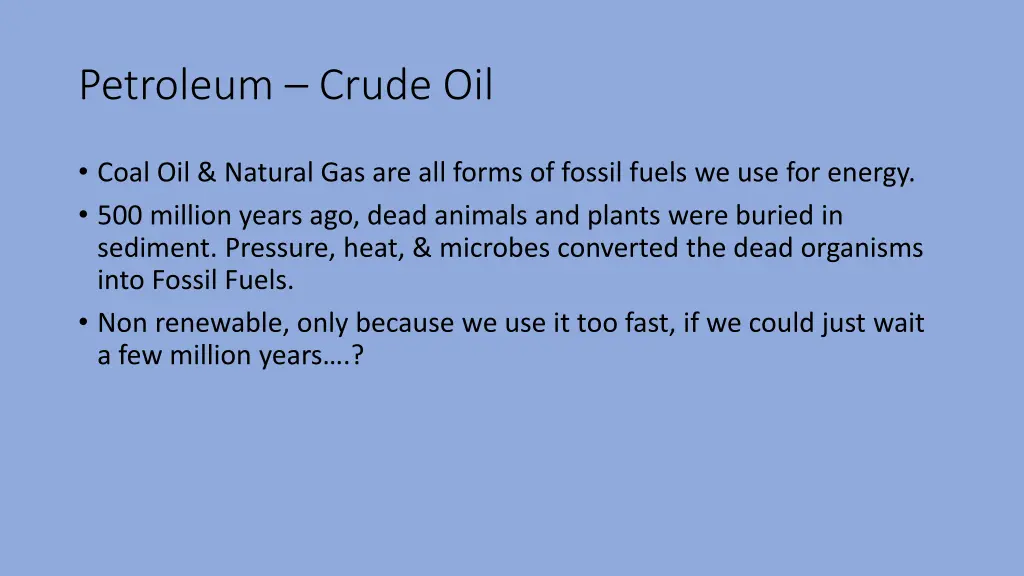 petroleum crude oil