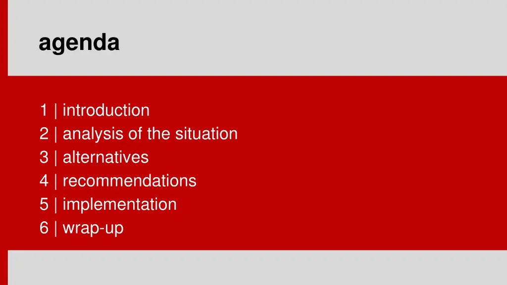 agenda