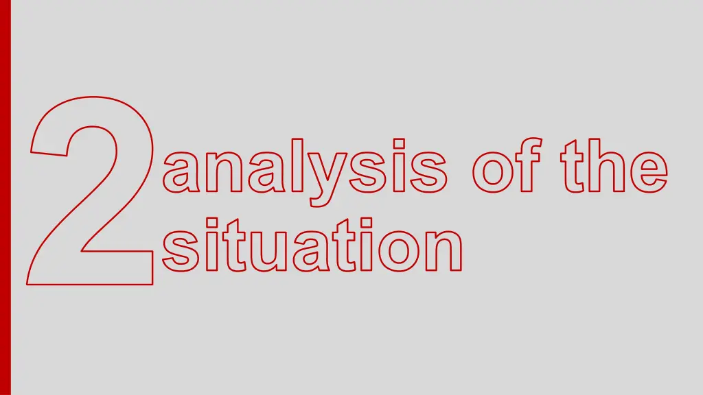 analysis of the situation