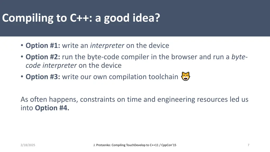 compiling to c a good idea