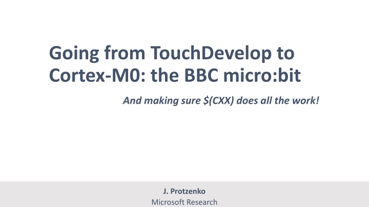 going from touchdevelop to cortex