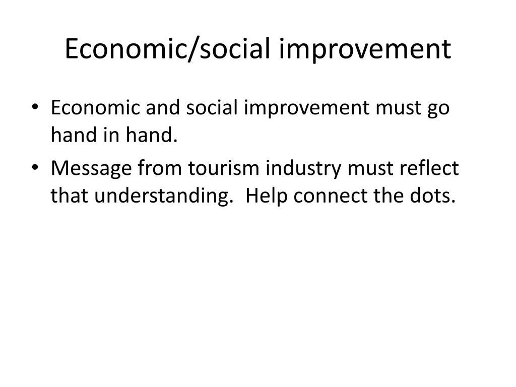 economic social improvement