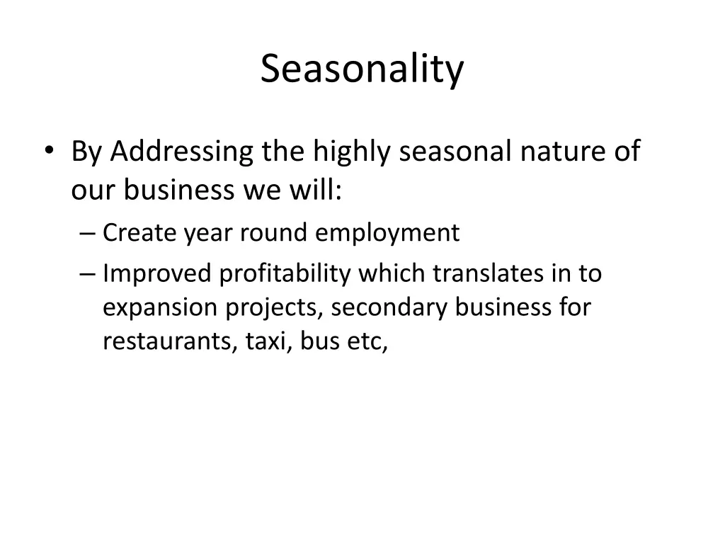 seasonality
