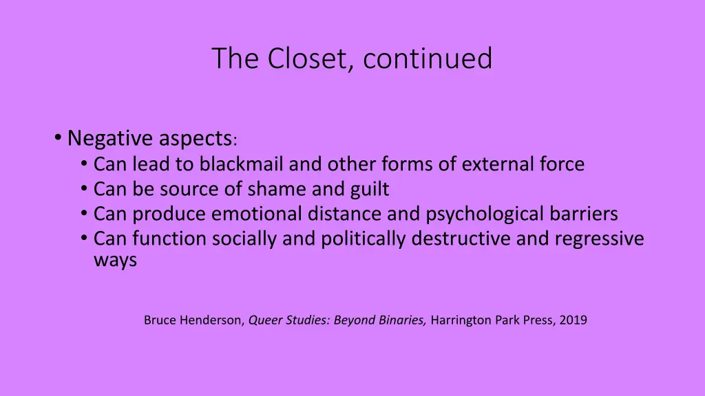 the closet continued