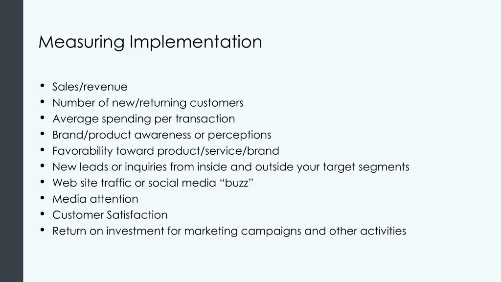 measuring implementation
