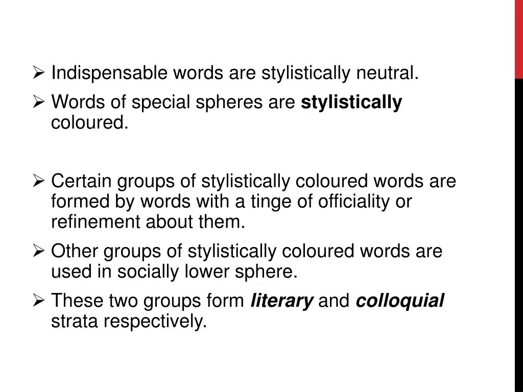 indispensable words are stylistically neutral