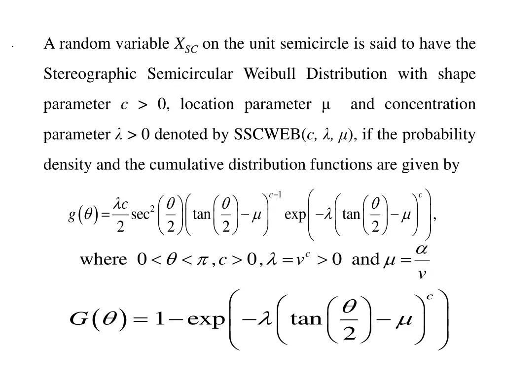 a random variable x sc on the unit semicircle