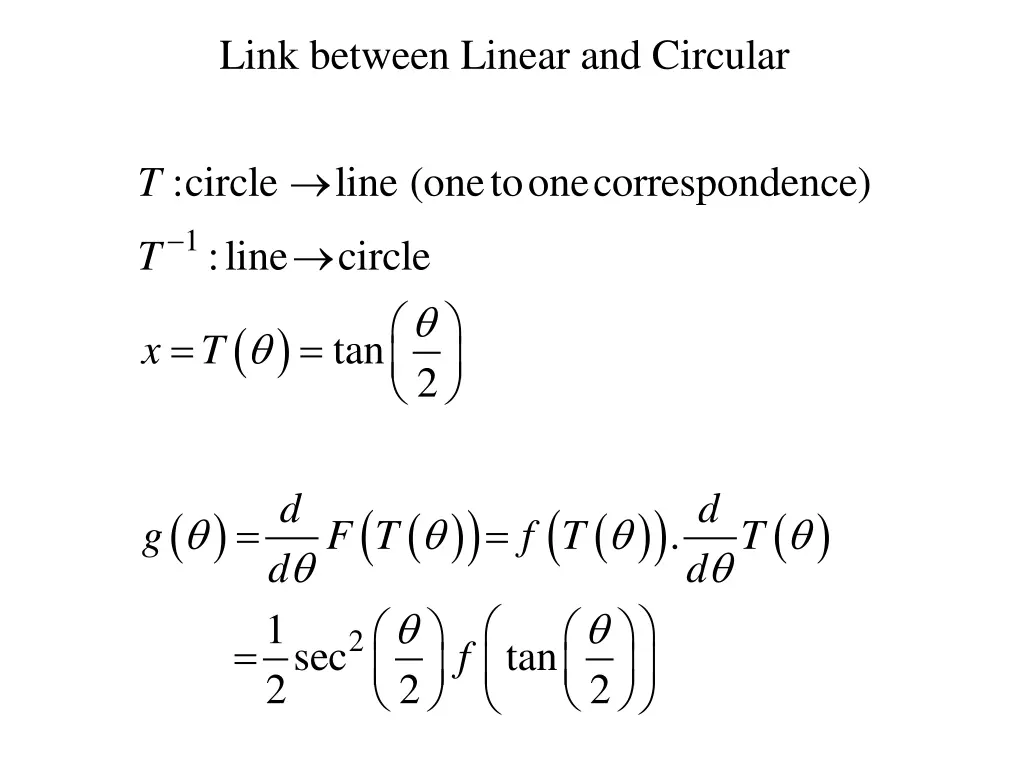 link between linear and circular