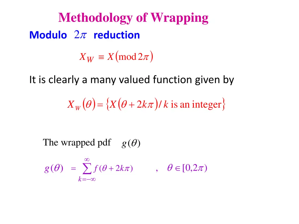 methodology of wrapping modulo reduction 2