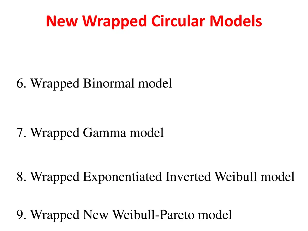 new wrapped circular models 1