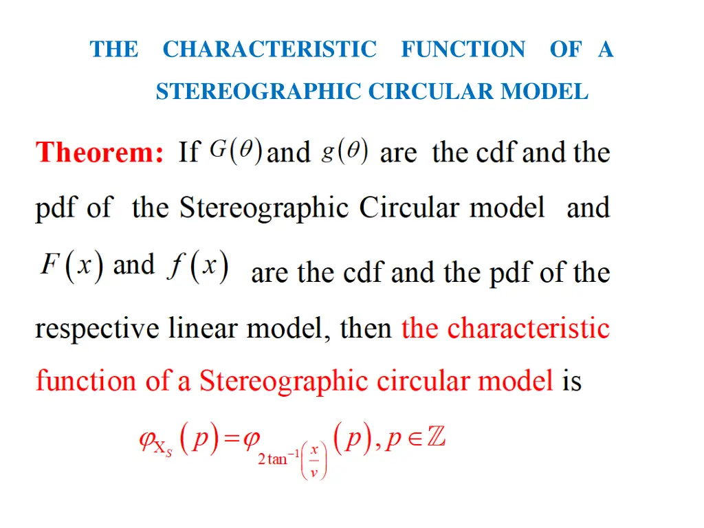the characteristic function of a