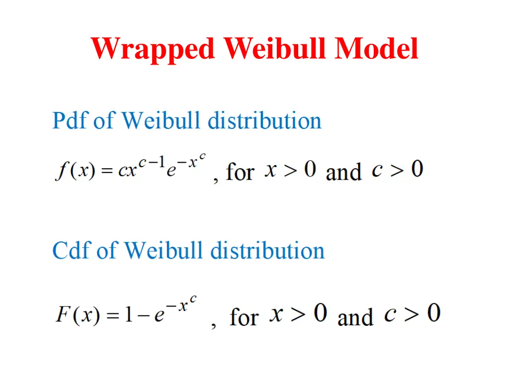 wrapped weibull model