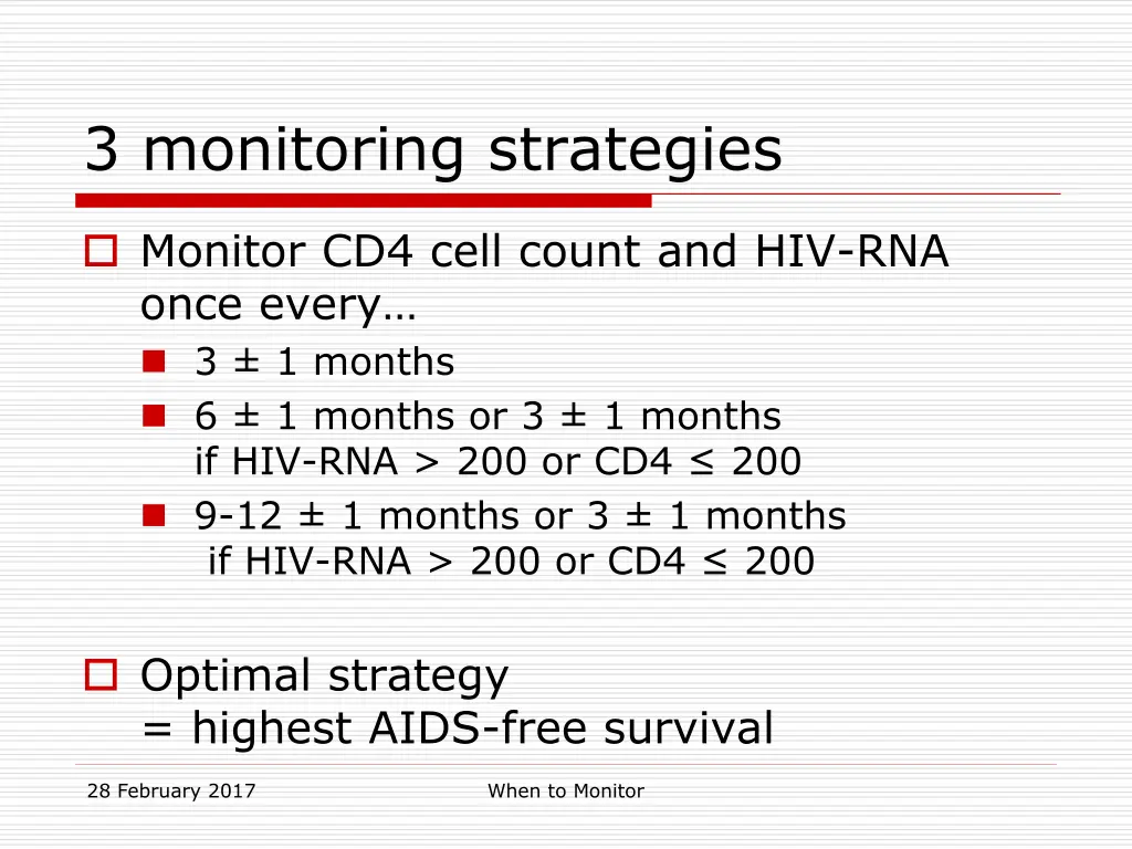 3 monitoring strategies