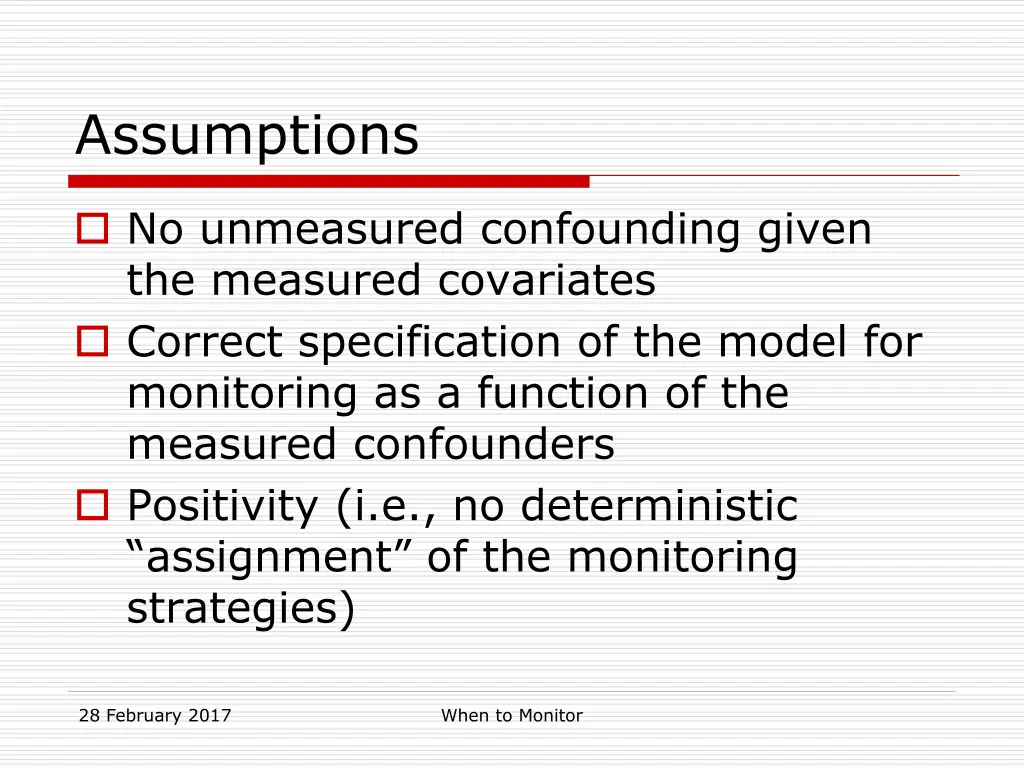 assumptions