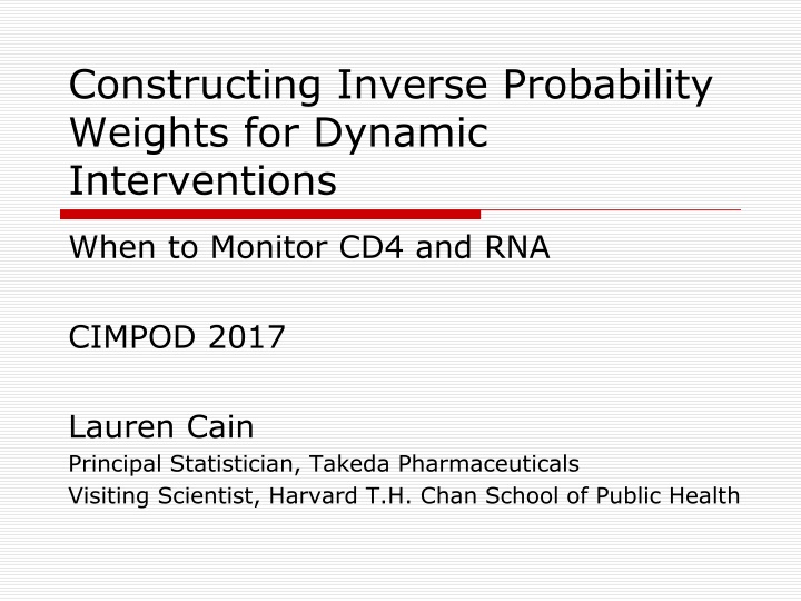 constructing inverse probability weights