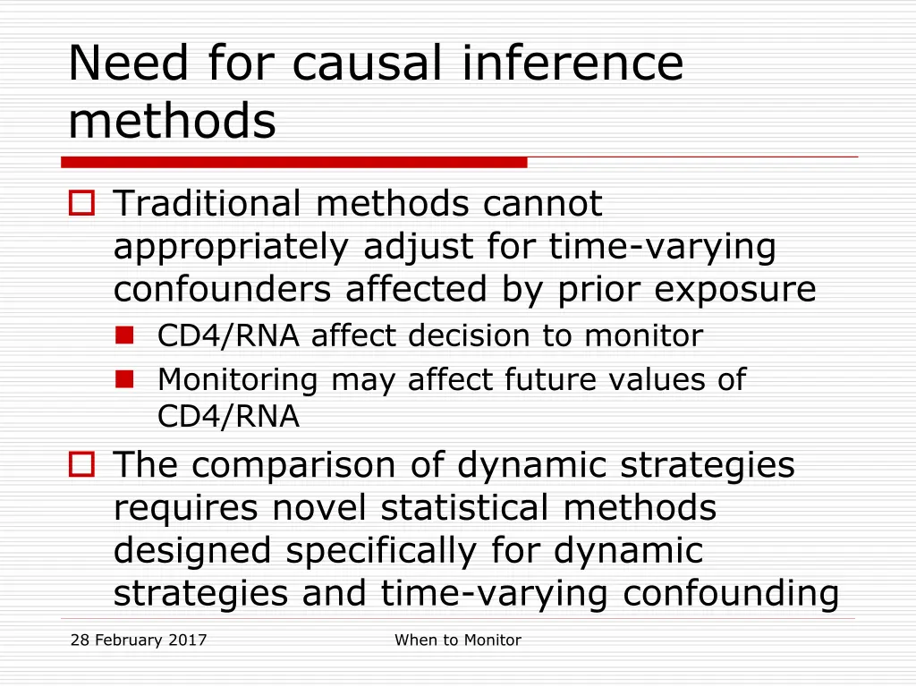 need for causal inference methods