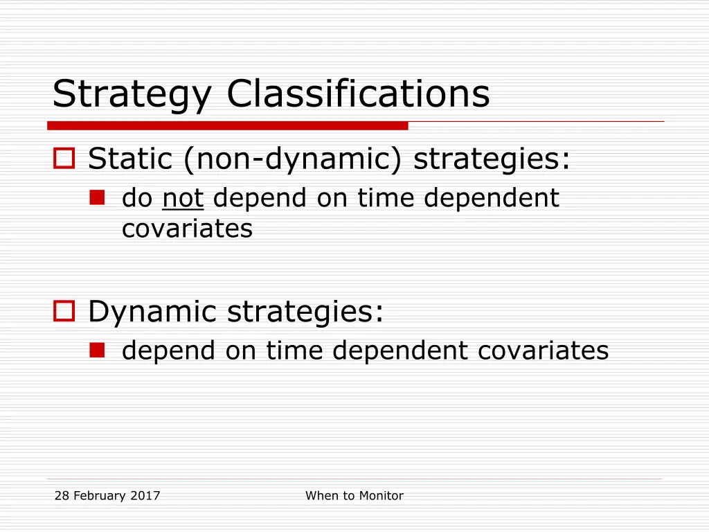 strategy classifications
