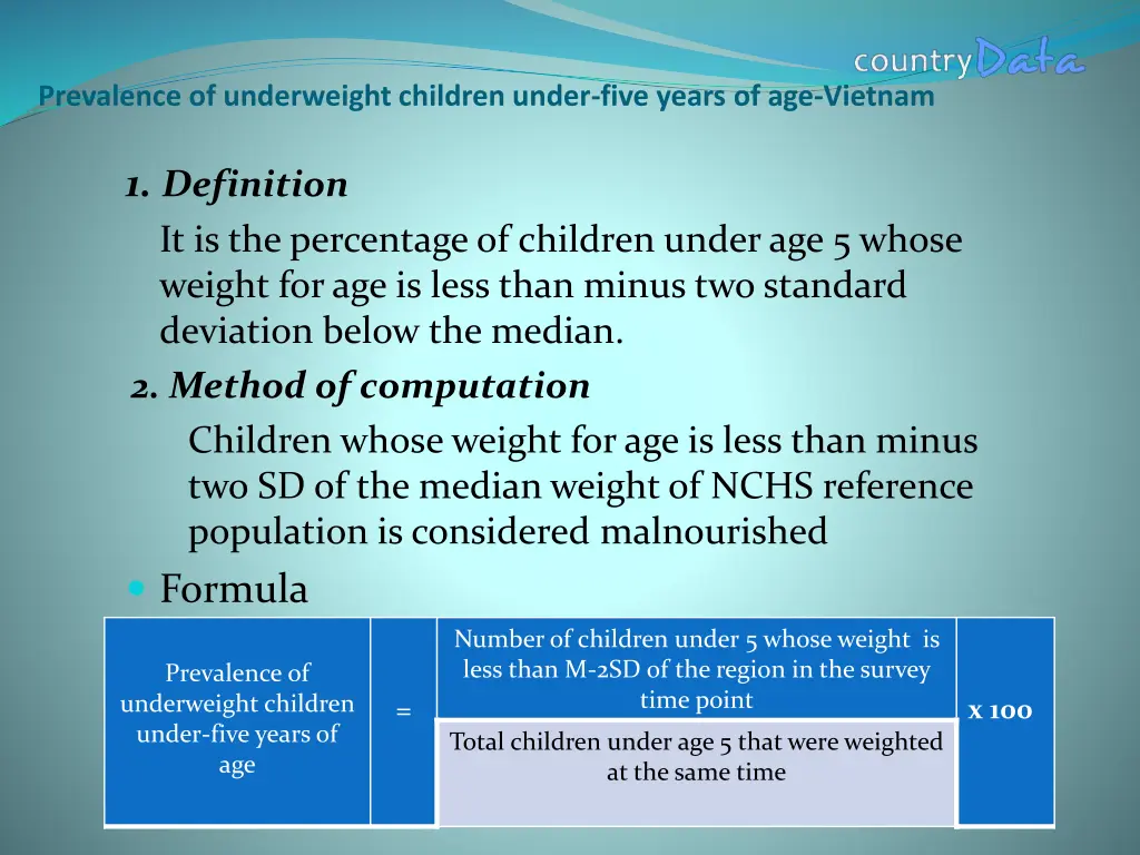 prevalence of underweight children under five