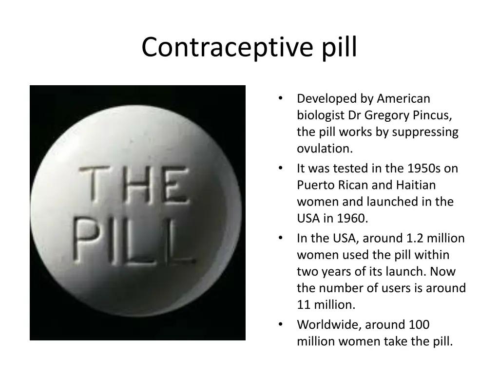contraceptive pill