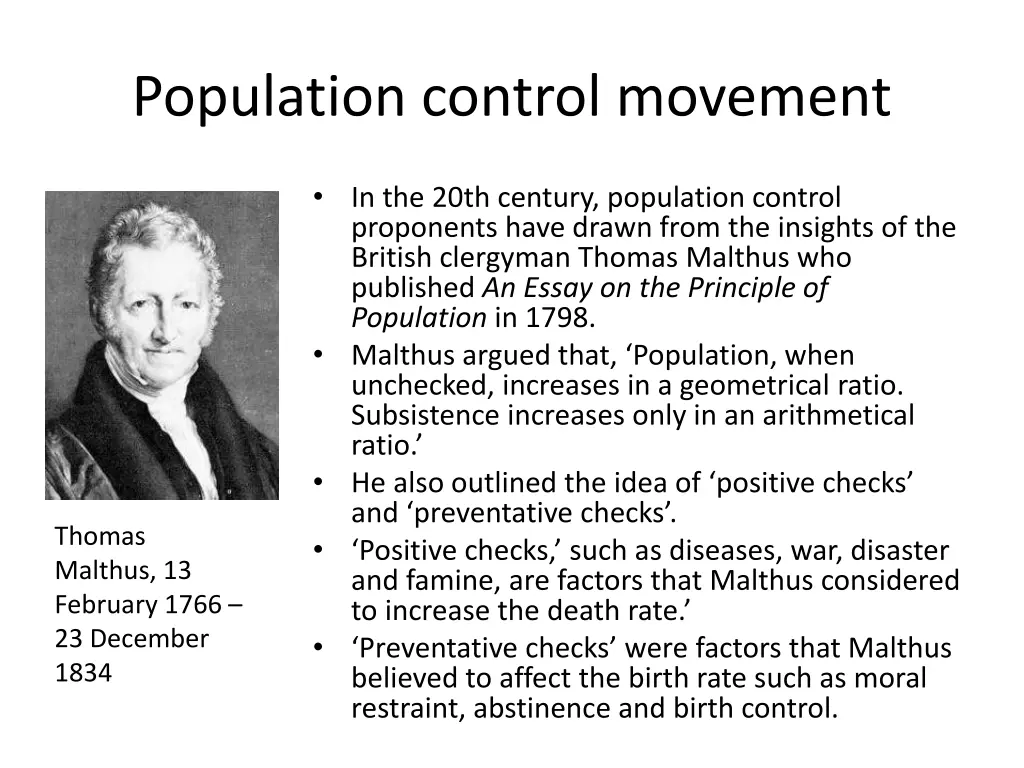 population control movement