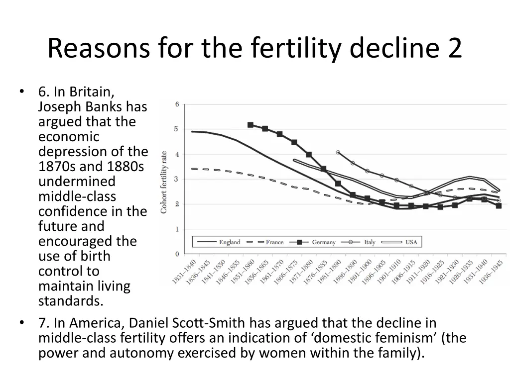 reasons for the fertility decline 2