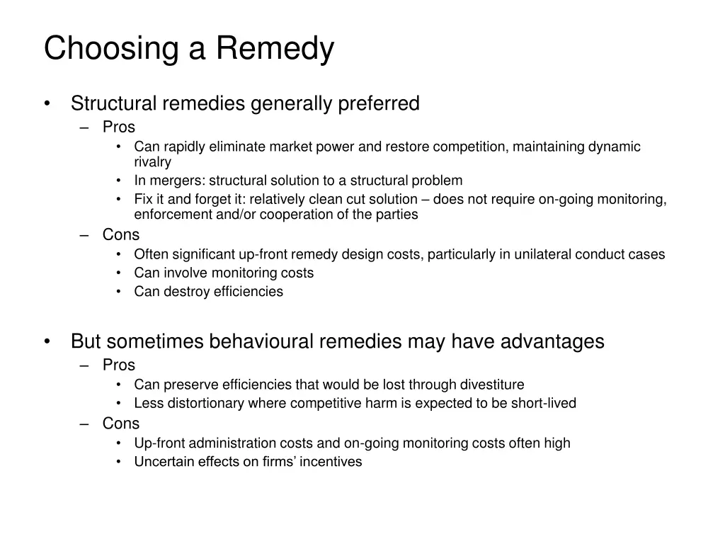 choosing a remedy