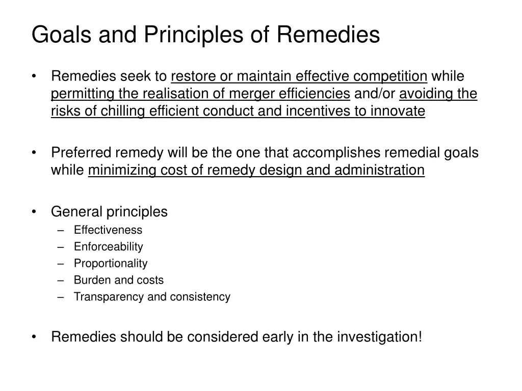 goals and principles of remedies
