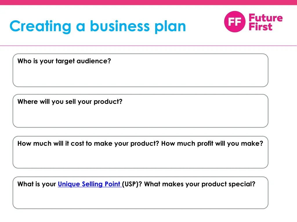 creating a business plan