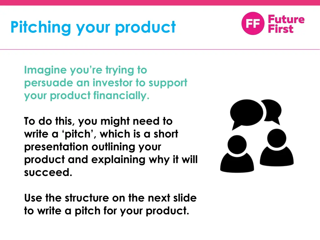 pitching your product