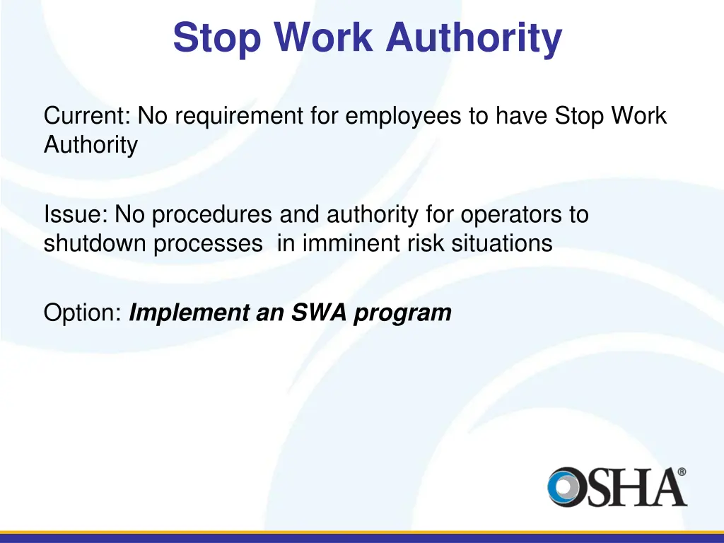 stop work authority
