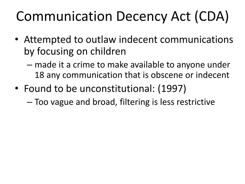 communication decency act cda