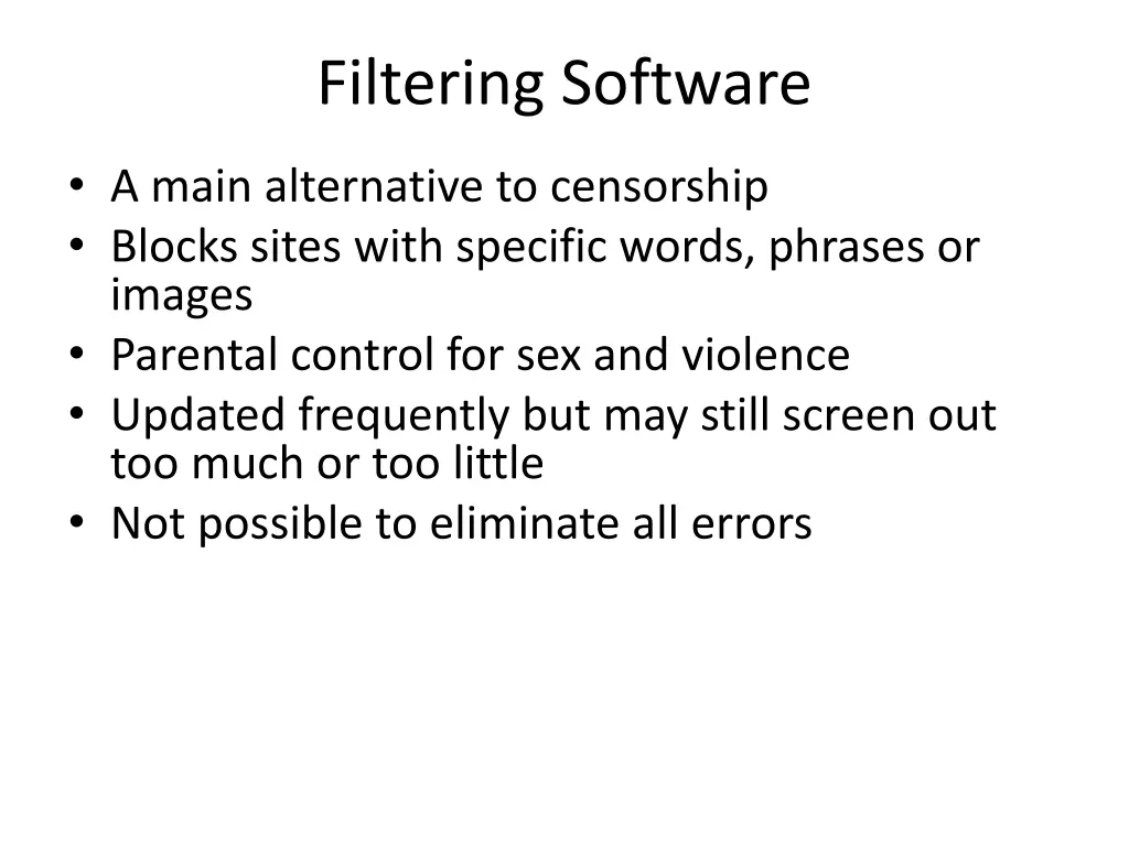 filtering software