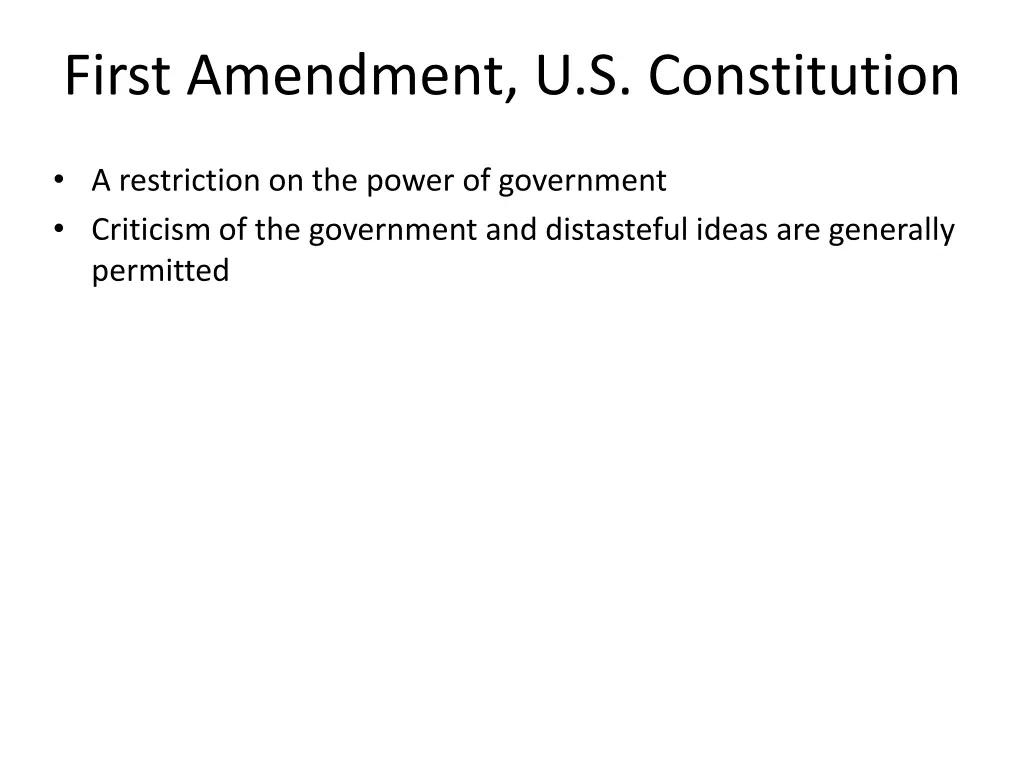 first amendment u s constitution 1