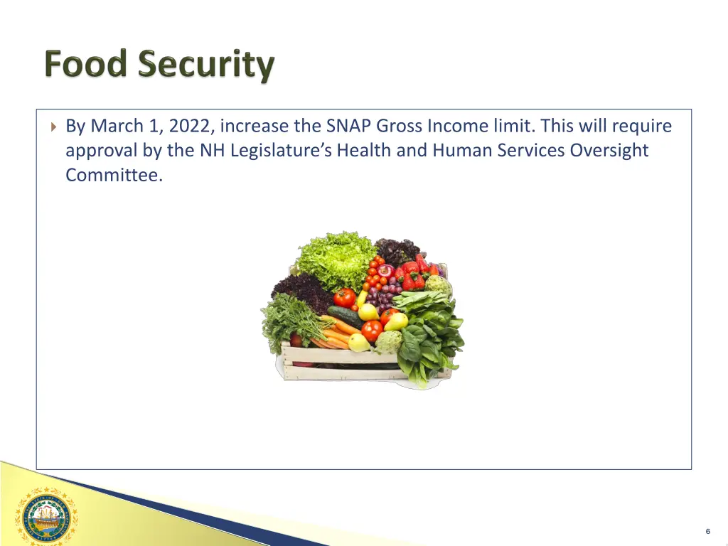 by march 1 2022 increase the snap gross income