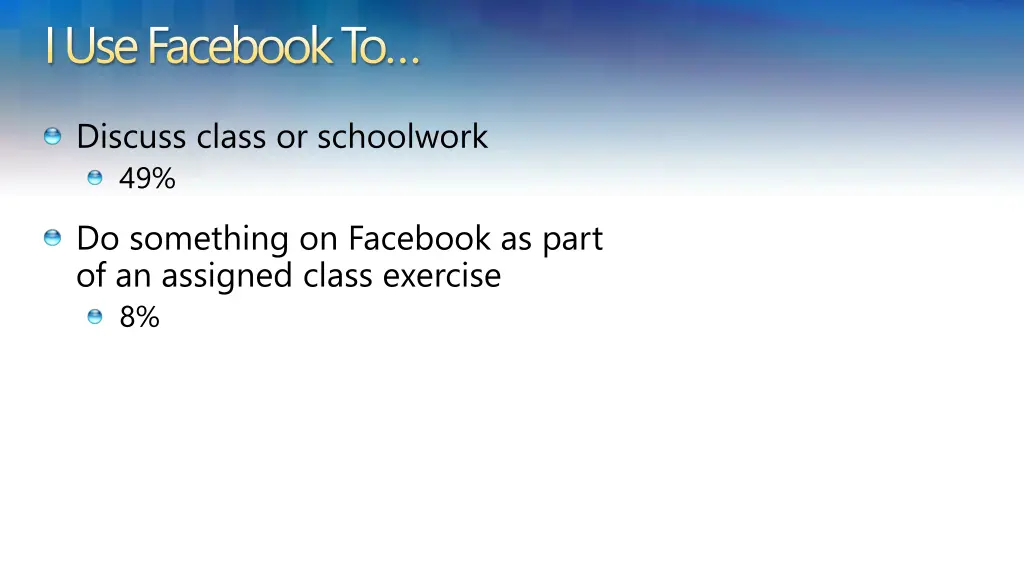 i use facebook to 2