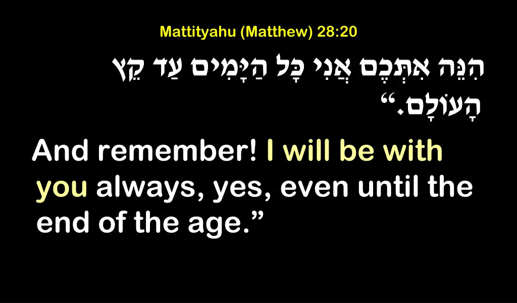 mattityahu matthew 28 20 1