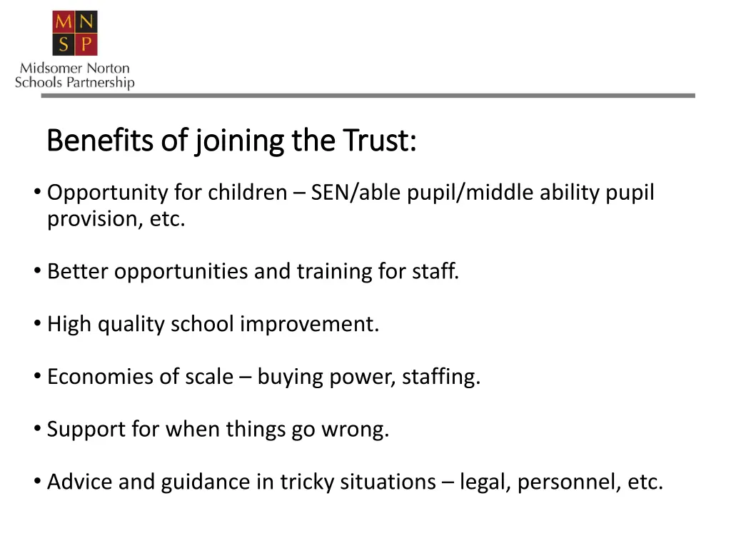 benefits of joining the trust benefits of joining