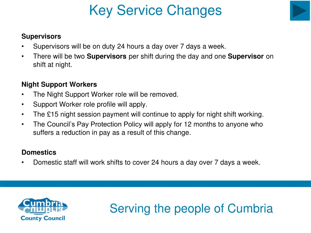 key service changes 1