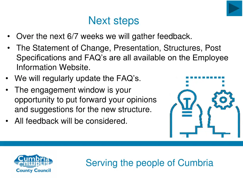 next steps