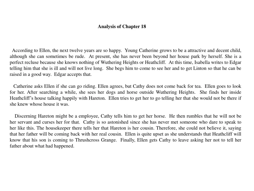 analysis of chapter 18