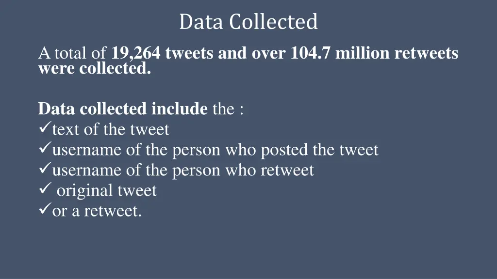 data collected